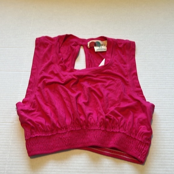 New Free People Morningside Top in Paradise Pink. size M - Picture 3 of 6